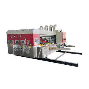 Impresora flexográfica automática de alta velocidad, ranuradora, troquelado, maquinaria de impresión de cartón