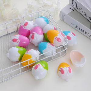 パーティー用プラスチック製卵殻 イースターエッグ 子供向けクリエイティブプレイ - Product Image 1