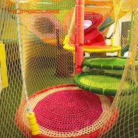 Aire de jeux d'escalade en filet tricoté d'intérieur pour enfants Ropecube avec manèges de parc d'attractions Structures de jeu en corde souple personnalisées pour les zones amusantes