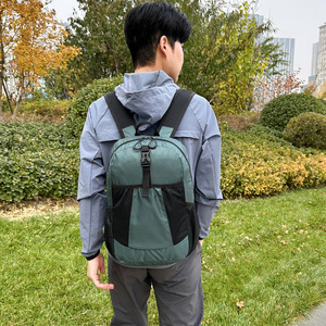 Sac à dos pliable pour femme en nylon à motif géométrique avec logo personnalisé, léger, grande capacité, loisirs, sport de plein air, mode, polyester - Product Image 2