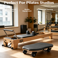 Planche de Pilates professionnelle avec roues silencieuses, noyau en bois massif, planche de glisse pour entraînement, équipement de gym à domicile