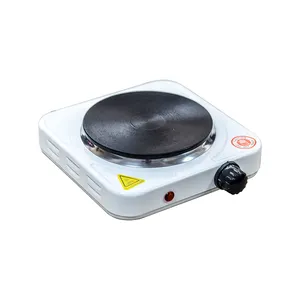 Hotplate Padat Penjualan Laris 1500W Kompor Memasak Listrik Pembakar Tunggal Daya Logo Logam Putih