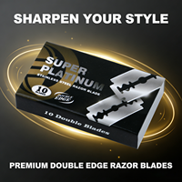 Lames de rasoir en acier inoxydable à double tranchant Super Platinum de haute qualité, 10 pièces/boîte
