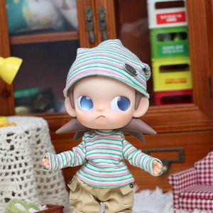 เสื้อผ้าตุ๊กตา Ga Zi Jie หมวกทรงหลวมลายทาง 20 ซม. ชุดตุ๊กตา Zsiga แบบขยับได้ ชุดคุณภาพสูงสำหรับตุ๊กตา Blythe - Product Image 1