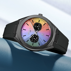 Reloj de Hombre de Silicona Genuina con Correa de Silicona, Multifuncional, para Negocios, Resistente al Agua, con Luz Nocturna, RD932106M - Product Image 6