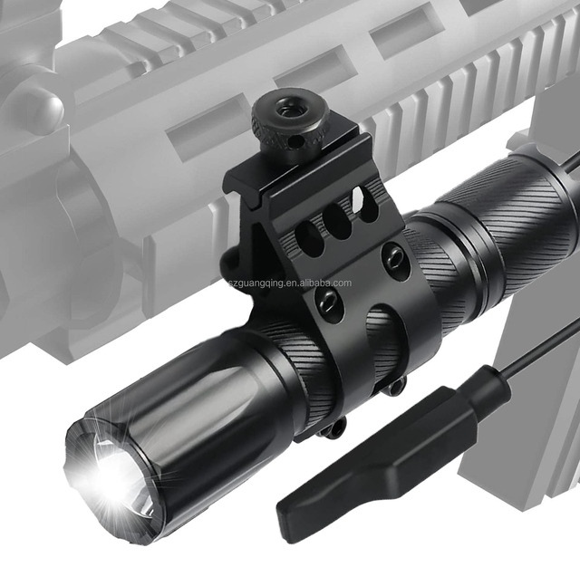 Professional Long Range Tactical LED Flashlight IP65 Waterproof Anti Slip Aluminum Alloy Pressure Switch Outdoor Adventure