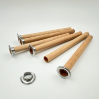 Mèche en bois tubulaire, mèche en bois tubulaire avec support métallique, mèche de bougie en bois de taille personnalisée