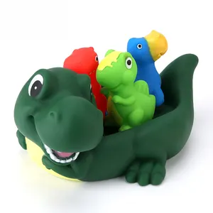 Zhorya Toddler Toys Baby 6 12 Months Bath Toy Kids Childrents Babies Toddlers Eco Friendly Soft Rubber Duck Dinosaur Bath Toy