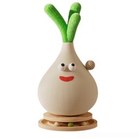 Griffoir pour chat en sisal en forme d'ail, motif dessin animé, avec base en bois pour chats d'intérieur et chatons - Vente en gros