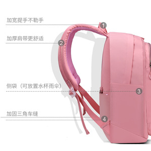 Student <b>Backpack</b> 14 In Solid Color Lightweight Durable For <b>School</b> Education Unisex - Product Image 2