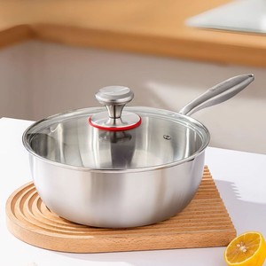 Wok en acier inoxydable 304, 28 cm, non revêtu, antiadhésif, pour la cuisine à domicile - Product Image 4