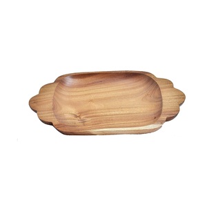 Plateau de service en bois rectangulaire personnalisé, plateau de table en bois pour café et thé, plateau de service en bois pour fruits et légumes - Product Image 3