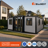 BlocNEST Maison Conteneur Extensible Préfabriquée Kit Villa Bungalow pour Camping Familial et Vie de Vacances