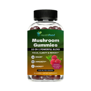 OEM ODM Factory Direct Mushroom Gummies with Total Carbohydrates Support Brain Health Stay Focused Longer Gummies - Product Image 1