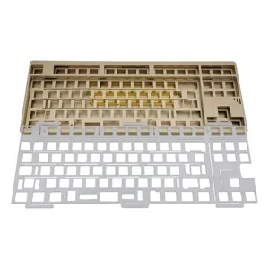 Piezas de mecanizado de aluminio CNC personalizadas, carcasa de teclado de ordenador para juegos mecánicos de latón, pieza mecánica