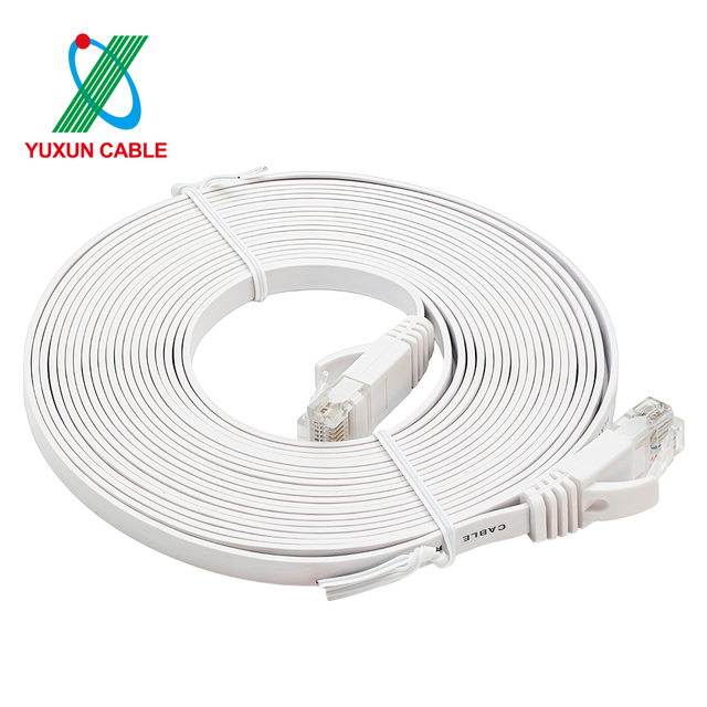1m 5m CAT6A Ethernet Patch Cable UTP Flat Network Patch Cord 10Gbps High Speed Lan Cable for Data Center
