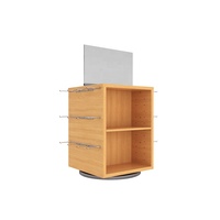 Magasin de chaussettes de marque de chaussures au détail luminaires multi-usages bois mdf petite table tournante 360 présentoir rotatif