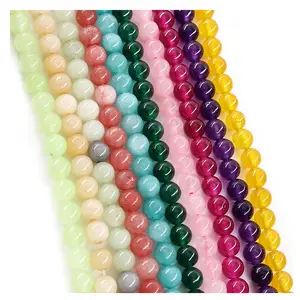 6/10mm Plus Color Round Beads Natural Stone Diy Accessories Decorated with Semi-finished Agate Loose Beads