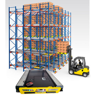 Système de rayonnage de stockage d'entrepôt semi-automatique réglable, système de rayonnage à navette à palettes, système de stockage à navette radio, étagères empilables