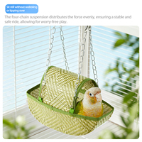 Nid suspendu en osier écologique YEE pour perroquet, hamac de forme irrégulière, lit pour oiseaux, pour agapornis, respirant pour l'été, décoration de cage à oiseaux