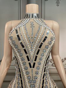 NOVANCE Y2548 Amazons Best Seller List Diamond Stripe Rhinestone Dress Party & Holiday Supplies para Fest Dinner Party - Product Image 2