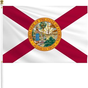 Venta al por mayor del fabricante de alta calidad <span class=keywords><strong>Florida</strong></span> 3x5 pies 100% poliéster con colores vibrantes y ojales de latón Bandera de <span class=keywords><strong>Florida</strong></span> - Product Image 1