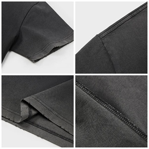 เสื้อยืดผ้าฝ้ายฟอกสีลายบ็อกซี่260วินเทจ330 430 300Gsm เสื้อยืดซักด้วยกรดออกแบบได้ตามที่ต้องการเสื้อยืดโอเวอร์ไซส์ - Product Image 5