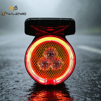 Balise à LED clignotante OWLEYE SWL5 à énergie solaire, indice de protection IP66, base magnétique, cadre ABS/PC, réflecteur diamant pour contrôle de la circulation