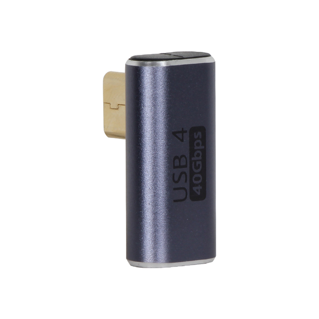 VCOM Right Angle Type C Adapter Female to Male USB4 Connector 8K Video 100W Charge 40Gbps for Laptop Tablet Mobile Phone
