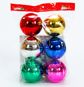 OurWarm plastic glass 6Pcs Round Plastic Xmas Tree Hanging Ornaments Decorations Christmas Balls