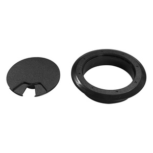 Cache-câble rond en plastique noir de 60 mm, détachable et anti-poussière, pour la gestion des câbles de bureau - Product Image 1