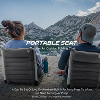 Chaise de camping gonflable pliable en nylon 30D TPU imperméable et léger, série Puffer Fish, personnalisable en gros