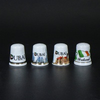 Doigtier en céramique souvenir de Dubaï personnalisé, protecteur de doigt, accessoire de couture pour travaux d'aiguille