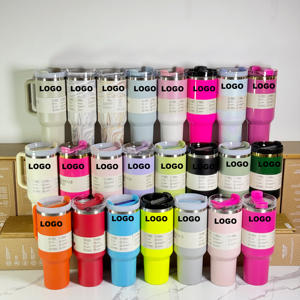 Vaso de 40 oz con Asa y Pajita, Tapa de 3 Posiciones, Acero Inoxidable Aislado de Alta Calidad, Libre de BPA para Uso Diario - Product Image 1