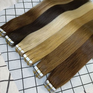 Extensiones de Cabello Humano Ruso Virgen Remy 100% de Alta Calidad, 24 Pulgadas, Liso, Doble Trama, Cinta Invisible - Product Image 2