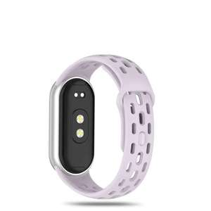 Bracelet de remplacement respirant avec boucle inversée et tête métallique pour Xiaomi Mi Band 10 Cellular - Product Image 2