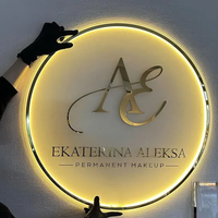 Enseignes néon LED en aluminium personnalisées, surface acrylique peinte, étanches IP65, multicolores, en forme de chiffres, éclairées pour direction de magasin