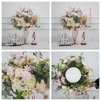Dekorasi Bunga Pernikahan Musim Semi Populer, Centerpiece Bunga Buatan Pink Lembut untuk Pernikahan di Taman, Bola Bunga Buatan 50cm, Dapat Disesuaikan