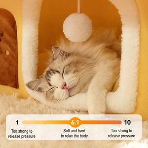 Winter Luxury Modern Pet House Polycotton Filling Removable Cover Soft Polyester Fiber Eco-Friendly Breathable Pet <b>Bed</b> for - Product Image 5