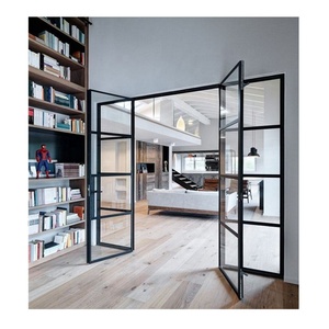 Đen crittall phong cách nội bộ/nội thất/trong nhà Slimline phòng chờ cửa nhôm cho phòng ngủ ngồi - Product Image 6