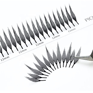 Brand New Dark Brown Laser Imprimé Pyramide Pointes Fans CC Curl <span class=keywords><strong>Anime</strong></span> Chunky Spikes Extensions de Cils pour Bold Spiky Lash Looks - Product Image 1