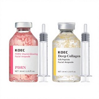 Sérum Visage Coréen au ADN de Saumon PDRN, Collagène Bio Hydrolysé, Multi-Peptides, Vitamines, Éclaircissant, Anti-Âge, Sérum Facial Rose PDRN