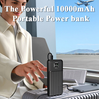 Batería Externa Portátil de Alta Capacidad de 10000 mAh con Pantalla LED ABS, Carga Rápida de 22.5 W, Doble USB