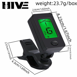 HIVE <span class=keywords><strong>Afinador</strong></span> Automático de Guitarra con Soporte para Guitarra, Violín, <span class=keywords><strong>Bajo</strong></span>, Ukelele, con Temperamento Igual de Doce Tonos - Product Image 2