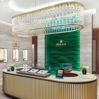 Vitrina de Exhibición de Relojes de Madera de Lujo Personalizable, con Iluminación LED, Cerradura de Vidrio, para Tiendas Minoristas, Joyerías y Diseño de Comercios