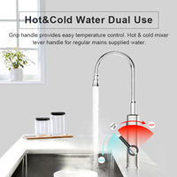 Briwellna 3.2kW acier inoxydable 304 robinet d'eau chaude électrique chauffe-eau instantané robinet bec Flexible salle de bain hôpital unique