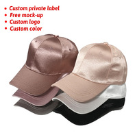 Casquette de baseball pour femme en satin vierge de haute qualité avec bord incurvé et doublure en soie, personnalisable par broderie, vente en gros