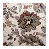 Tissu d'ameublement en microfibre Velboa imprimé à 100% polyester, accessoires de décoration pour la maison, imprimé floral