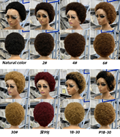 Perruques Courtes Bob Afro Frisées en Cheveux Humains 13x4 Lace Frontal, 100% Cheveux Naturels Bouclés, Perruques Lace Abordables pour Femmes Noires