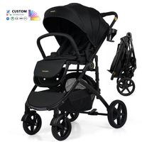 Poussette Bébé 3-en-1 Haut de Gamme avec Siège Auto et Landau de Luxe – Système de Voyage Complet pour Bébé – Direct Usine